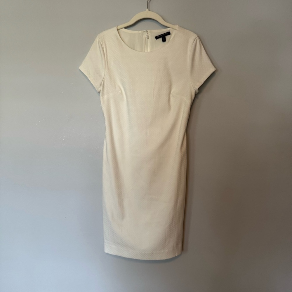Banana Republic Cream Sheath Dress Size 2 Old Money Quiet Luxury Corporate Core